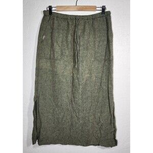 Vintage Eddie Bauer Womens Size S Petite Burlap Style Linen Maxi Skirt